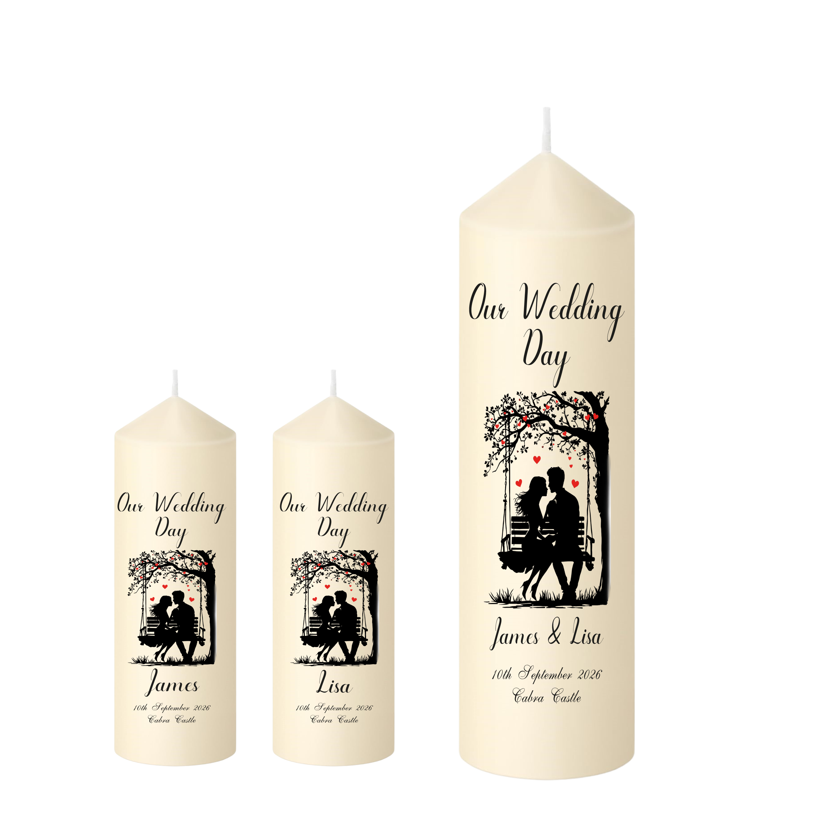 Wedding Unity Candle Set Love Seat