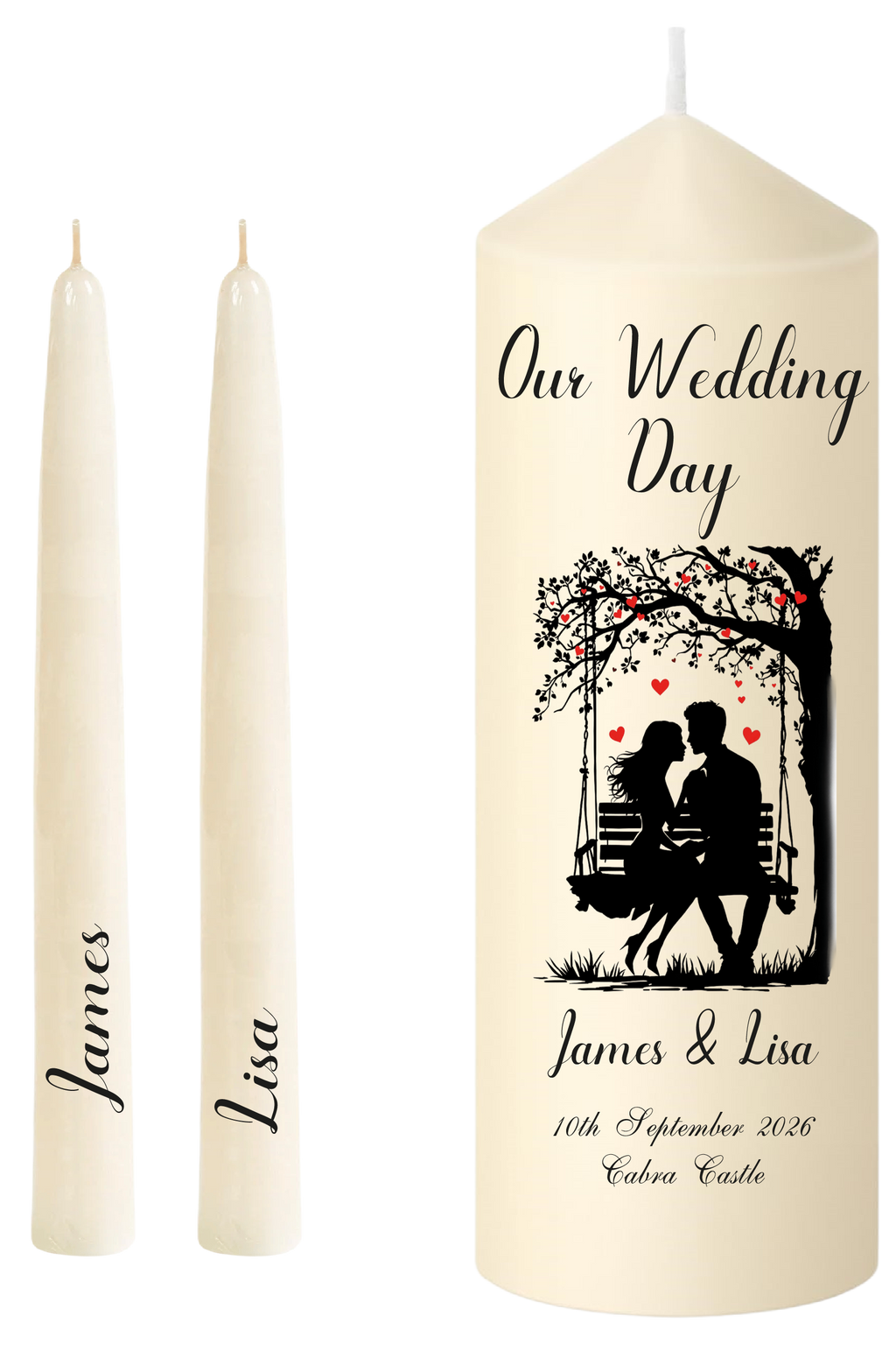 Wedding Unity Candle Set Love Seat