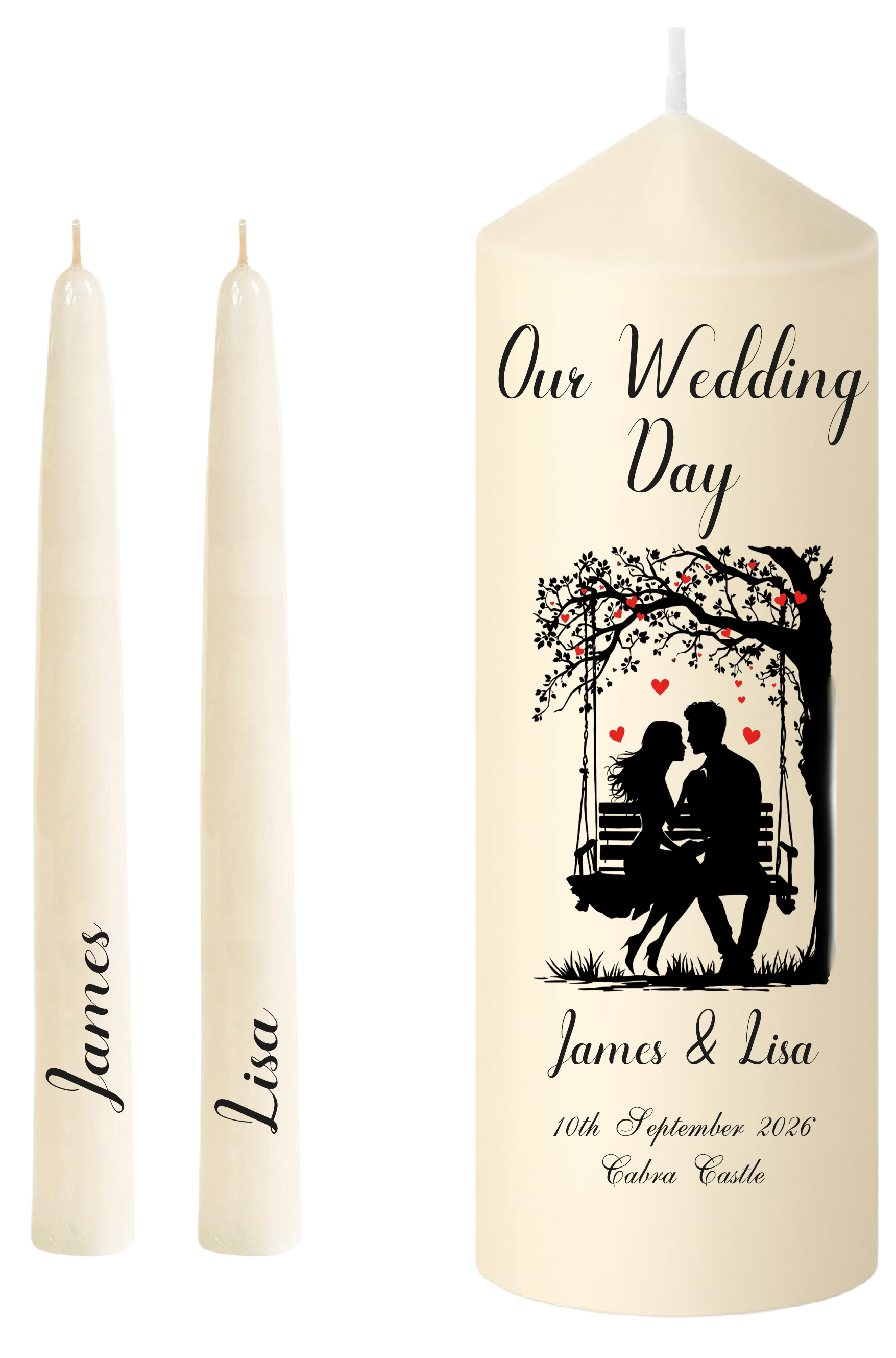 Wedding Unity Candle Set Love Seat