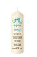 Remembrance Candle - In Loving Memory Green Turquoise