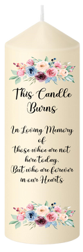 Remembrance Candle - Pastel water colour