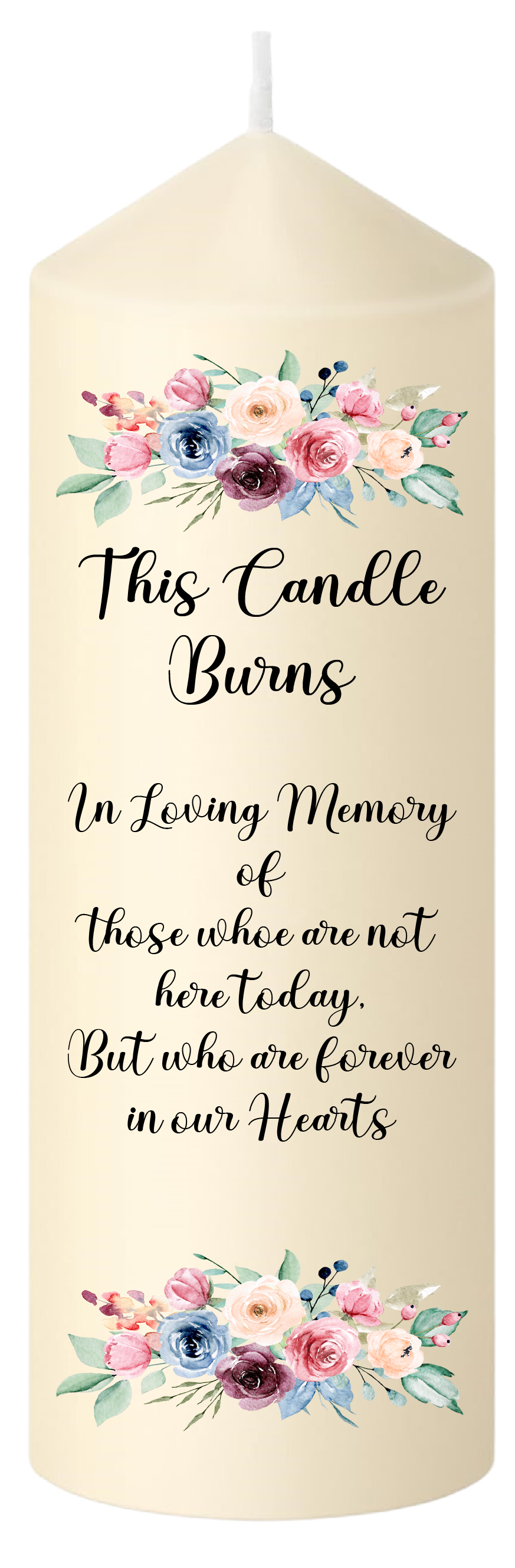 Remembrance Candle - Pastel water colour