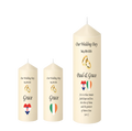 Unity Candle Wedding Set  Country Flags