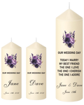 Unity Candle Wedding Set  - Burgundy Purple