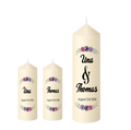 Unity Candle Wedding Set - Unity Set Purple Watercolour Floral Arch